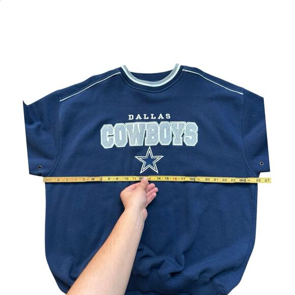 Vintage DALLAS Men's Blue Long Sleeves Crewneck Cowboys Sweatshirt Size xl - Picture 3 of 3